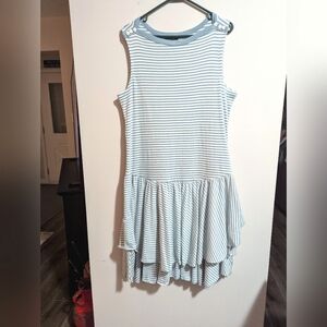 Lauren jeans co blue and white striped sleeveless sundress. Cotton . Flouncy. XL
